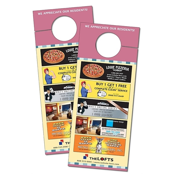 Door Hanger - 3.5x8.5 Extra-Thick Laminated with Slit - 24 p... from ASI 91760 Tradenet Publishing / TradeNet Line