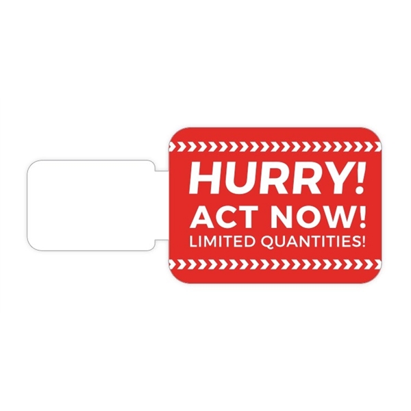 Shelf Flag - UV-Coated (1S) Plastic - Rectangle Shape (3.5x2... from ASI 91760 Tradenet Publishing / TradeNet Line