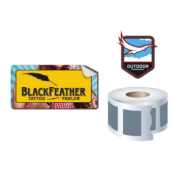 Roll Stickers / Decal - Outdoor Permanent - 2x1 Rectangle Sh... from ASI 91760 Tradenet Publishing / TradeNet Line