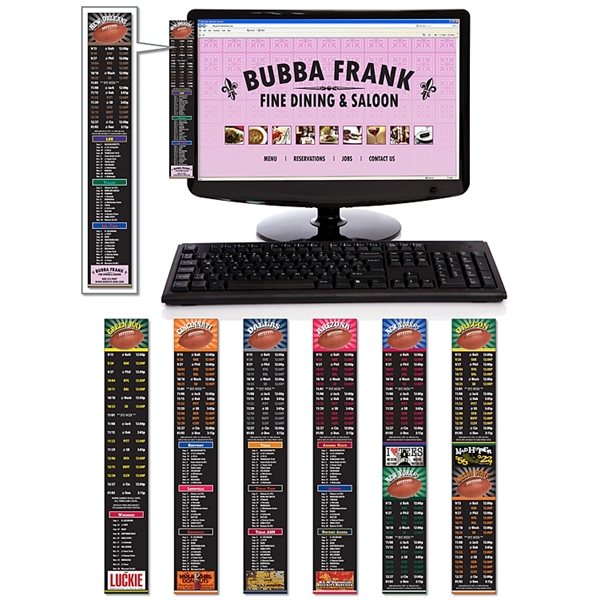 Adhesive Laminated Football Schedules - 11x1.75 (Square Corn... from ASI 91760 Tradenet Publishing / TradeNet Line