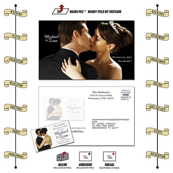 Announcement Magna-Peel Postcard (8.5x5.25) Laminated with B... from ASI 91760 Tradenet Publishing / TradeNet Line