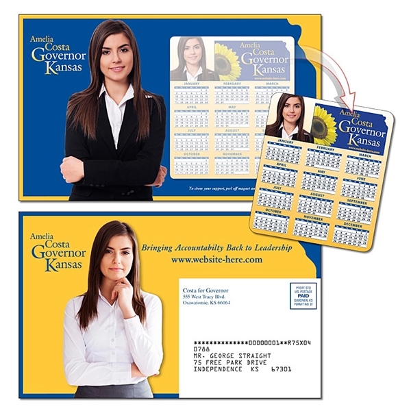 Political Magna-Peel Postcard (8.5x5.25) - Laminated with 3.... from ASI 91760 Tradenet Publishing / TradeNet Line