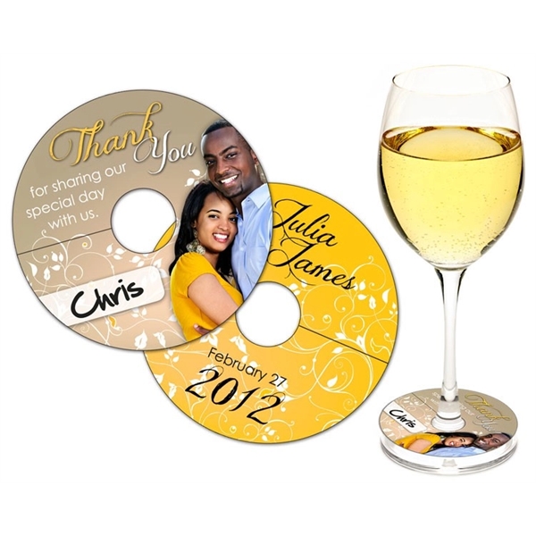 Wine Glass Tag - Extra-Thick UV-Coated (1S) - 3 Inch Diamete... from ASI 91760 Tradenet Publishing / TradeNet Line