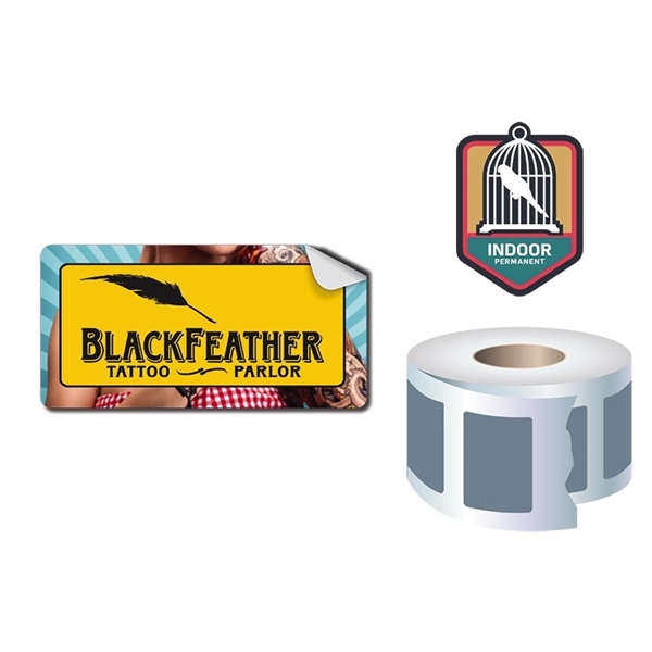 Roll Stickers / Decal - Indoor Permanent - 2x1 Rectangle Sha... from ASI 91760 Tradenet Publishing / TradeNet Line