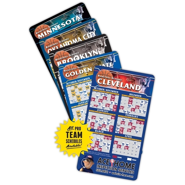Magnet Sport Schedules - 4x7 Basketball Round Corners - 20 m... from ASI 91760 Tradenet Publishing / TradeNet Line