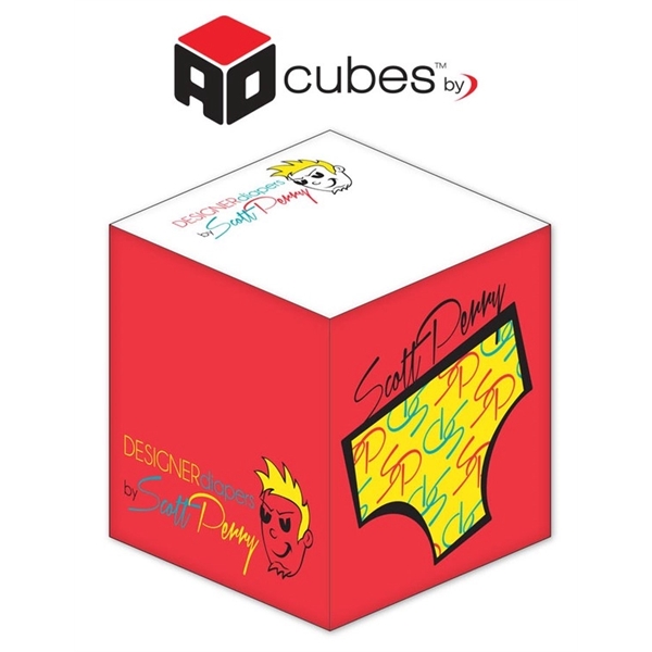 Ad Cubes - Memo Notes - 3.875x3.875x3.875-4 Colors, 2 Desig... from ASI 91760 Tradenet Publishing / TradeNet Line