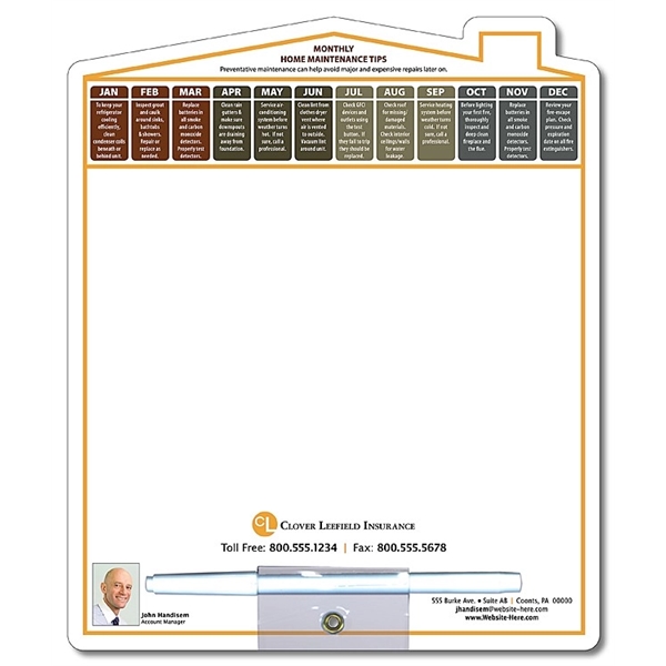 Memo Board - 8.5x10.125 Laminated Shaped (Home/House) - 14 p... from ASI 91760 Tradenet Publishing / TradeNet Line