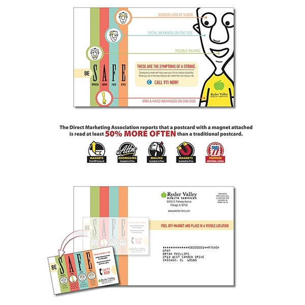 Health Magna-Peel Postcard (8.5x5.25) with Business Card Mag... from ASI 91760 Tradenet Publishing / TradeNet Line