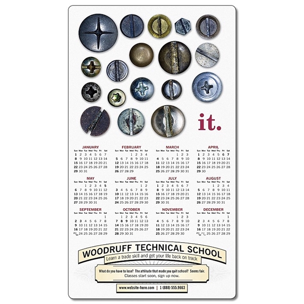 School Calendar Magnet - 4x7 Round Corners - 25 mil.... from ASI 91760 Tradenet Publishing / TradeNet Line