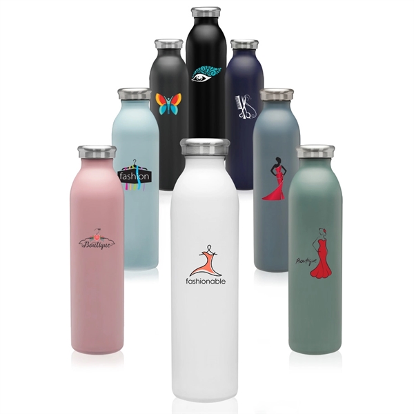 20 oz. stainless steel water bottle with double wall vacuum insulation... from ASI 39552 BEL Promo