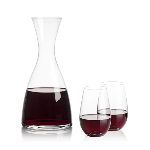 All New Barham Carafe Set with our Boston Stemless Wine Glasses.... from ASI 84592 St Regis Group