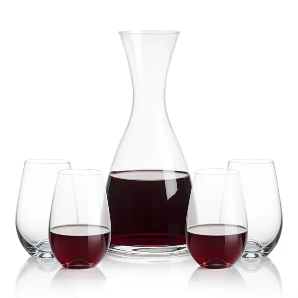 All New Barham Carafe Set with our Boston Stemless Wine Glasses.... from ASI 84592 St Regis Group