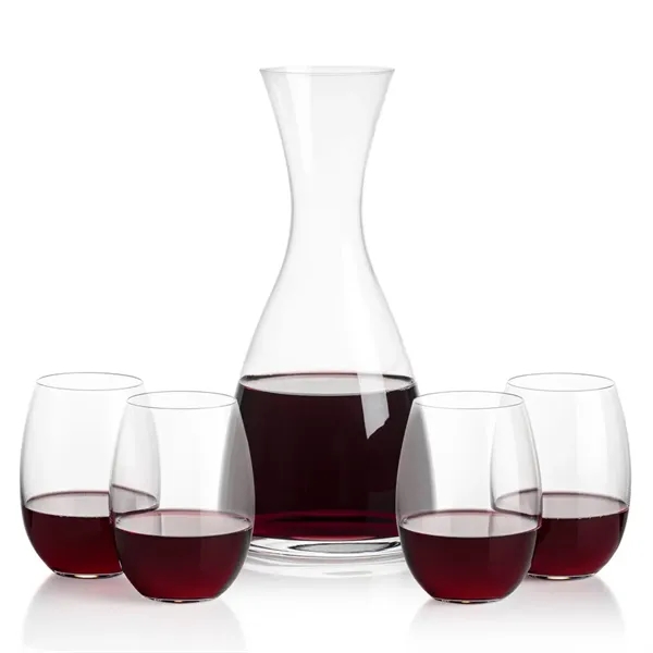 All New Barham Carafe Set with our Carlita Stemless Wine Glasses.... from ASI 84592 St Regis Group