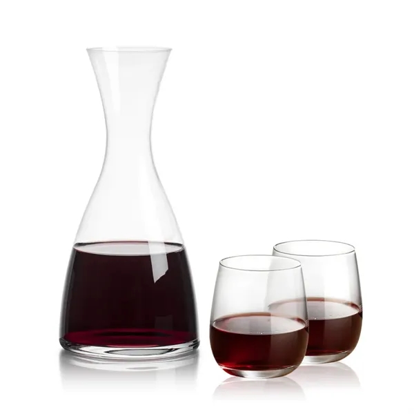 All New Barham Carafe Set with our Crestview Stemless Wine Glasses.... from ASI 84592 St Regis Group