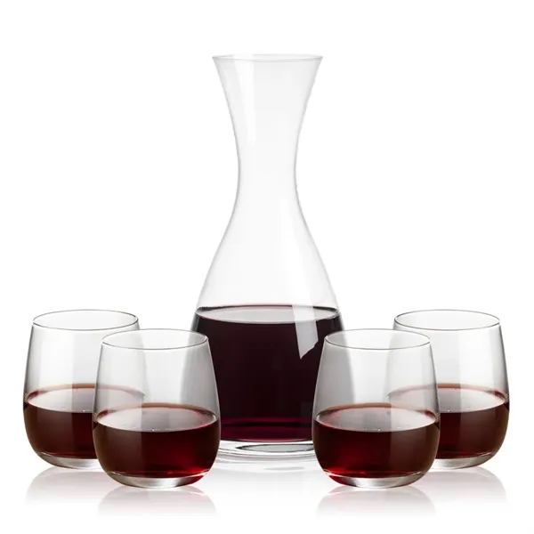 All New Barham Carafe Set with our Crestview Stemless Wine Glasses.... from ASI 84592 St Regis Group
