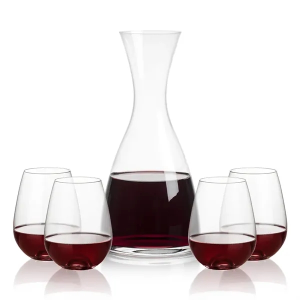 All New Barham Carafe Set with our Edderton Stemless Wine Glasses.... from ASI 84592 St Regis Group