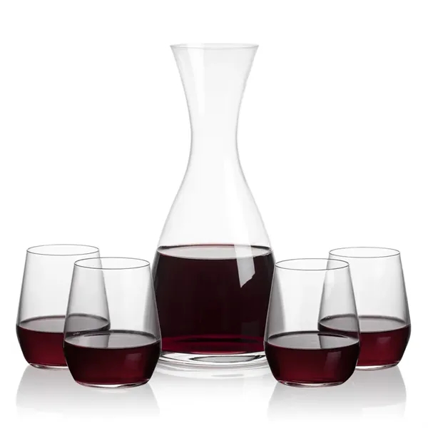 All New Barham Carafe Set with our Germain Stemless Wine Glasses.... from ASI 84592 St Regis Group