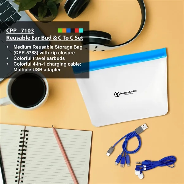 Reusable Ear Bud & C to C Set... from ASI 30208 A P Specialties / AP Specialties