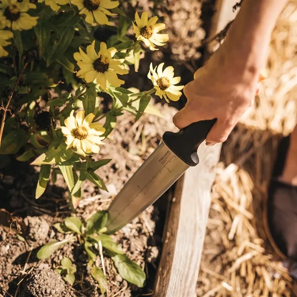 A multi-purpose garden knife designed to weed, plant, split, transplant and... from ASI 46170 Compass Industries Inc