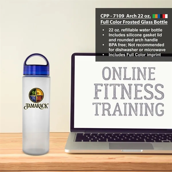 Arch 22 oz. Full Color Frosted Glass Bottle... from ASI 30208 A P Specialties / AP Specialties