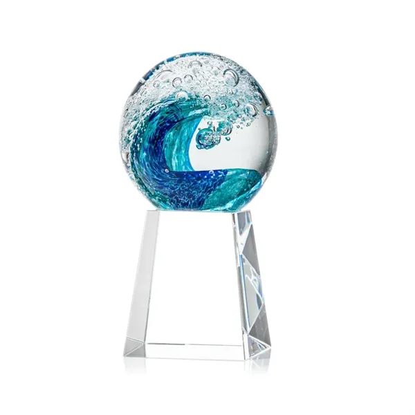 The magnificent Surfside Artglass award features a beautiful crashing blue wave... from ASI 84592 St Regis Group / St Regis