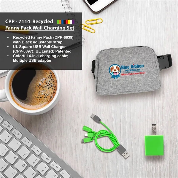 RECYCLED FANNY PACK WALL CHARGING SET... from ASI 30208 A P Specialties / AP Specialties