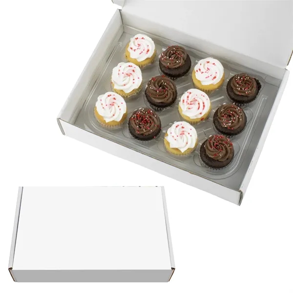 Valentine's Day Signature Bite-Size Black & White Cupcakes includes 12 cupcakes,... from ASI 71685 Midnite Snax®