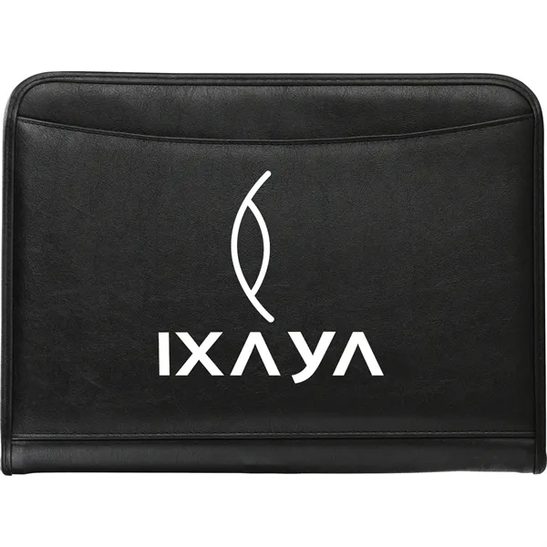 Black zippered portfolio with zippered cover, 30 page ruled notepad, document... from ASI 66887 PCNA / Bullet