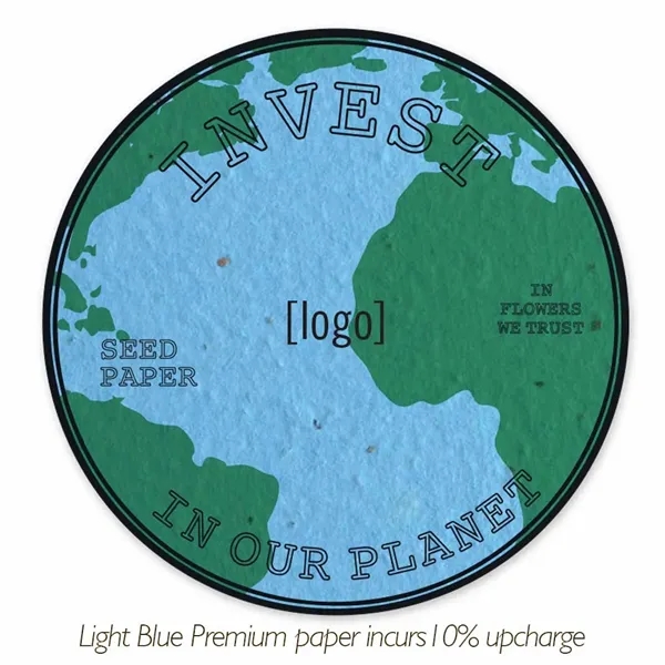 Seed paper coaster, 3.875" circle... from ASI 40646 Bloomin Promotions / Bloomin' Promotions™