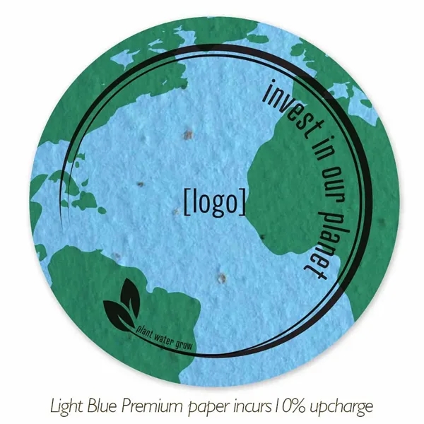 Seed paper coaster, 3.875" circle... from ASI 40646 Bloomin Promotions / Bloomin' Promotions™