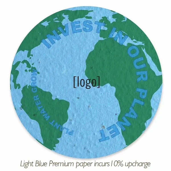 Seed paper coaster, 3.875" circle... from ASI 40646 Bloomin Promotions / Bloomin' Promotions™