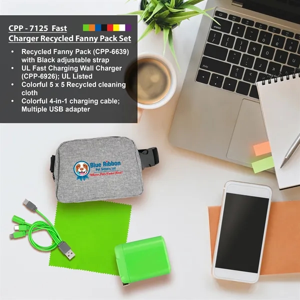 FAST CHARGER RECYCLED FANNY PACK SET... from ASI 30208 A P Specialties / AP Specialties