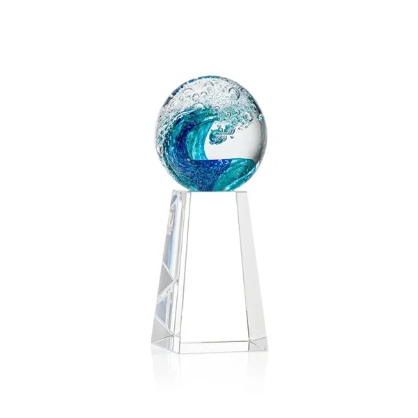 The magnificent Surfside Art Glass award features a beautiful crashing blue... from ASI 84592 St Regis Group / St Regis