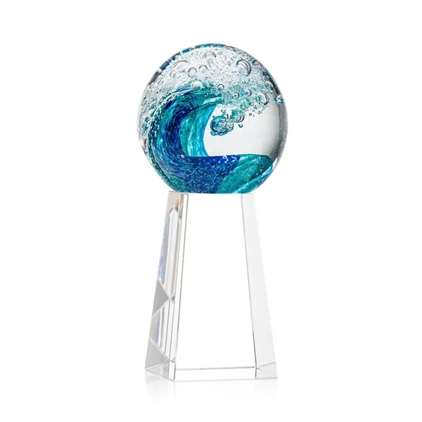 The magnificent Surfside Art Glass award features a beautiful crashing blue... from ASI 84592 St Regis Group / St Regis