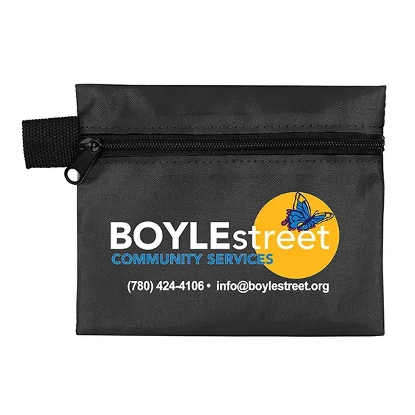 5" x 4 1/4" 210 Denier polyester zippered pouch with loop... from ASI 62660 Innovation Line