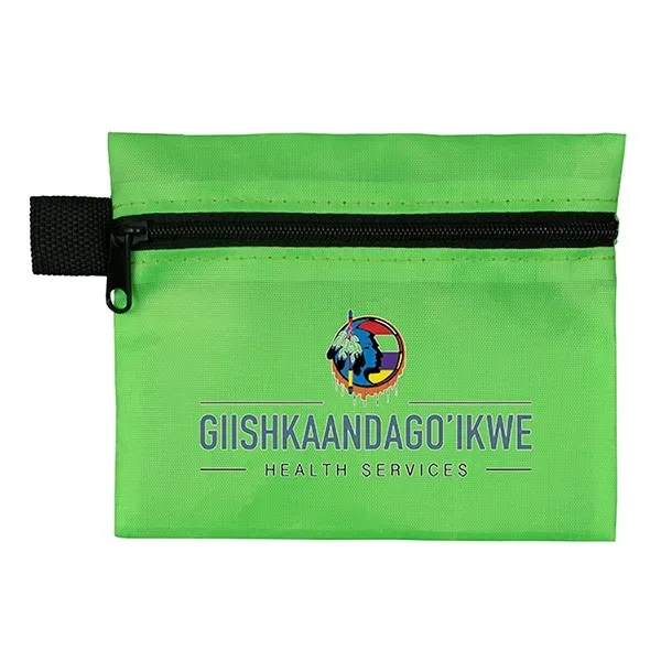 5" x 4 1/4" 210 Denier polyester zippered pouch with loop... from ASI 62660 Innovation Line