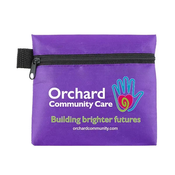 5" x 4 1/4" 210 Denier polyester zippered pouch with loop... from ASI 62660 Innovation Line