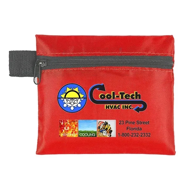 5" x 4 1/4" 210 Denier polyester zippered pouch with loop... from ASI 62660 Innovation Line