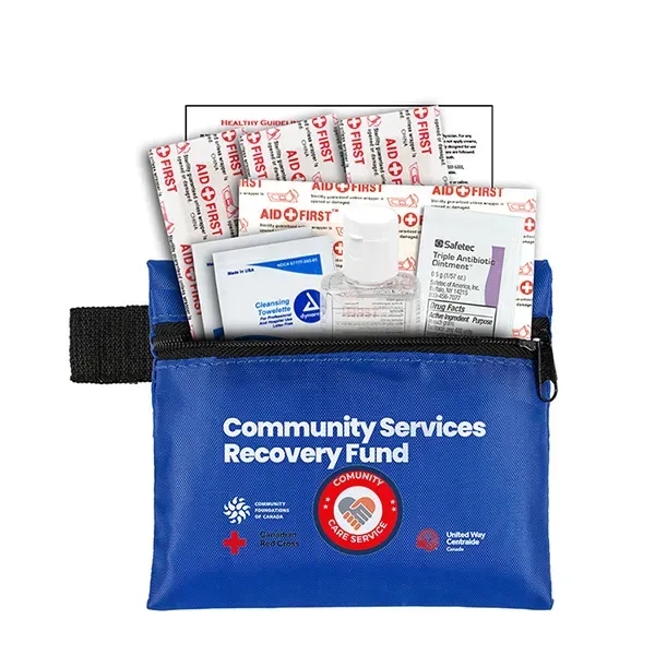 9 piece first aid kit with bandages, citrus-scented hand sanitizer gel,... from ASI 62660 Innovation Line