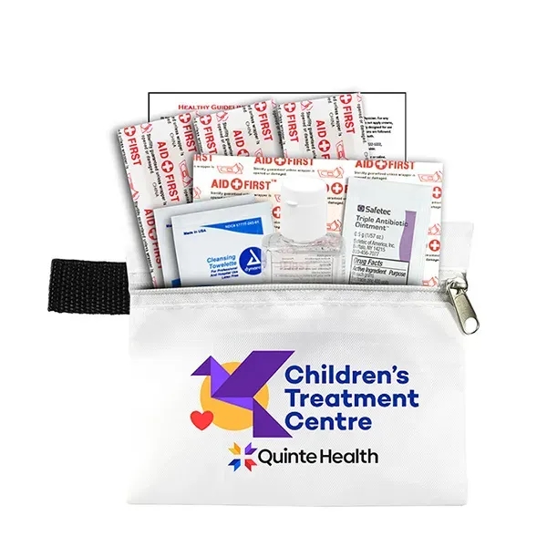 9 piece first aid kit with bandages, citrus-scented hand sanitizer gel,... from ASI 62660 Innovation Line