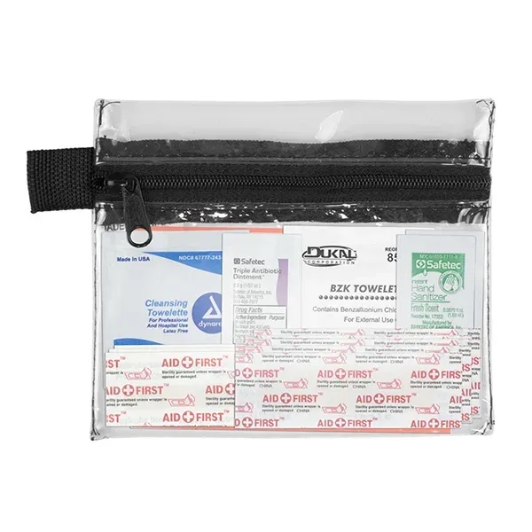 10 piece first aid kit with zippered pouch, bandages, towelettes, hand... from ASI 62660 Innovation Line