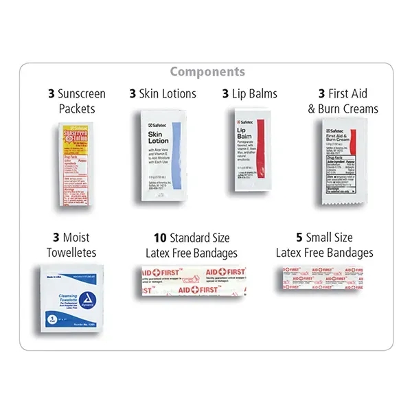 31-piece sun protection kit with sunscreens and protective creams in 5"... from ASI 62660 Innovation Line