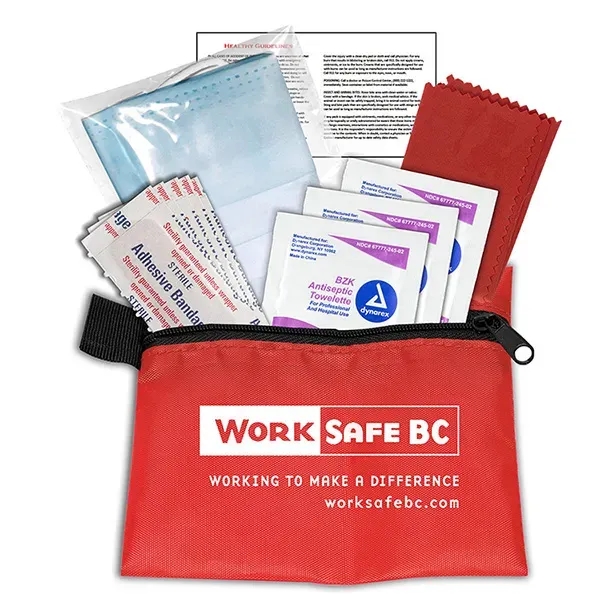 5" x 4 1/4" polyester and vinyl zip pouch with 11... from ASI 62660 Innovation Line