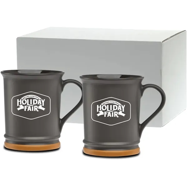 15 oz. ceramic mug with unique flared lip and light brown... from ASI 71920 Moderne Glass Company Inc / Glass America®