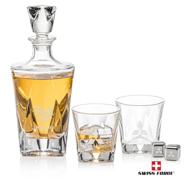 Oakhaven 3pc Decanter Set & S/S Ice Cubes... from ASI 84592 St Regis Group