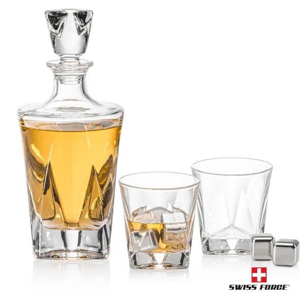 Oakhaven 3pc Decanter Set & S/S Ice Cubes... from ASI 84592 St Regis Group