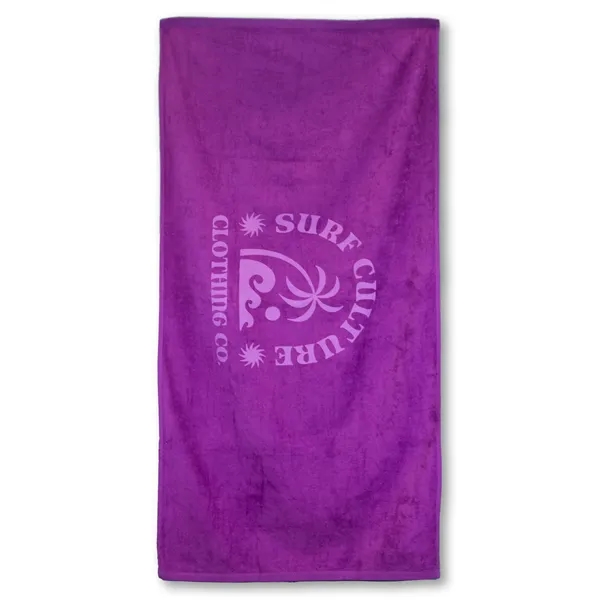 100% cotton terry velour beach towel that measures 30" x 60"... from ASI 79750 Pro Towels