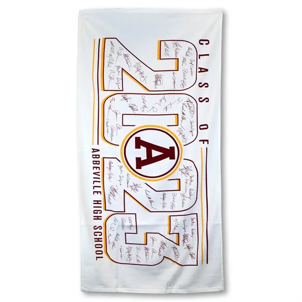 100% cotton terry velour beach towel that measures 30" x 60"... from ASI 79750 Pro Towels