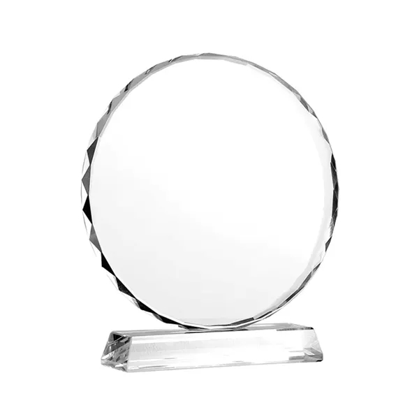 Crystal clear award trophy plus laser engraving on 1 location plus... from ASI 37218 Athena Promo (tm)