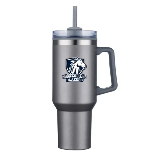 40-ounce stainless steel travel mug with insulation, handle, lid, and straw.... from ASI 98360 WOWLine / WOWLine®